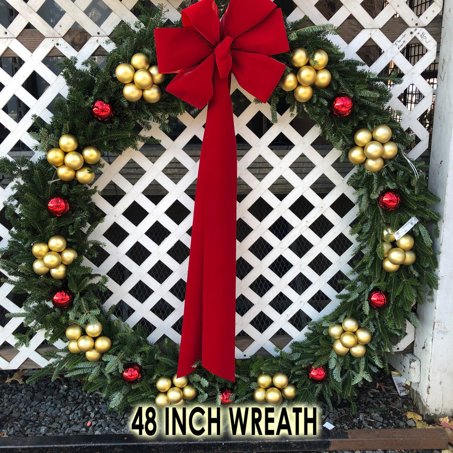 FRASER FIR WREATH DECORATED 8 INCH TO 48 INCH